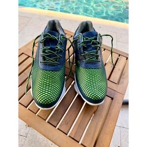 FootJoy HyperFlex Mens Golf Shoes Navy Lime Green Spiked 51007 Size 11.5 M